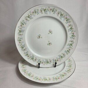 TWO Johann Haviland Forever Spring Dinner Plates Floral Rim & Center 10 1/8 Inch